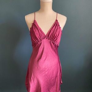 Victoria Secret Vintage Silk Pink Fushsia Dress